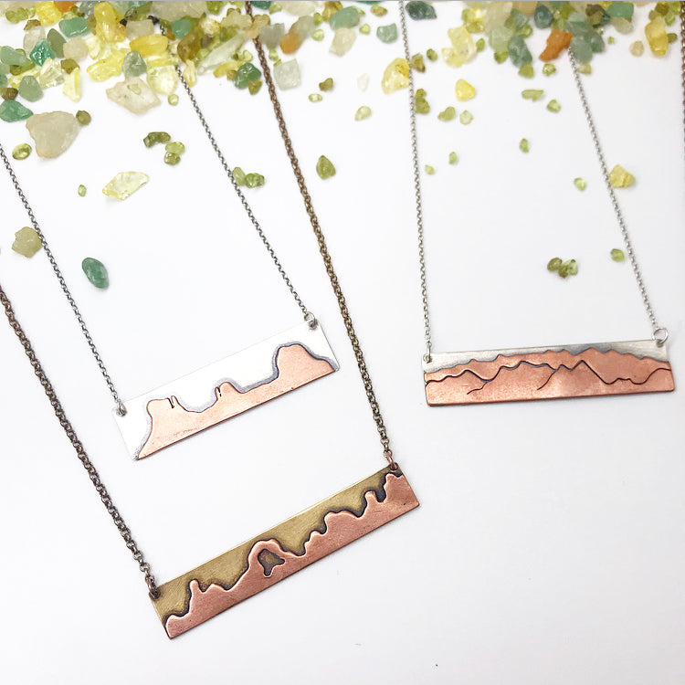Delicate Arch Bar Necklace